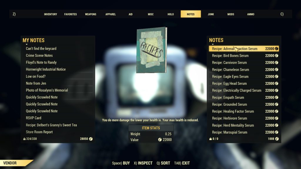 Fallout 76 Guide to Mutations