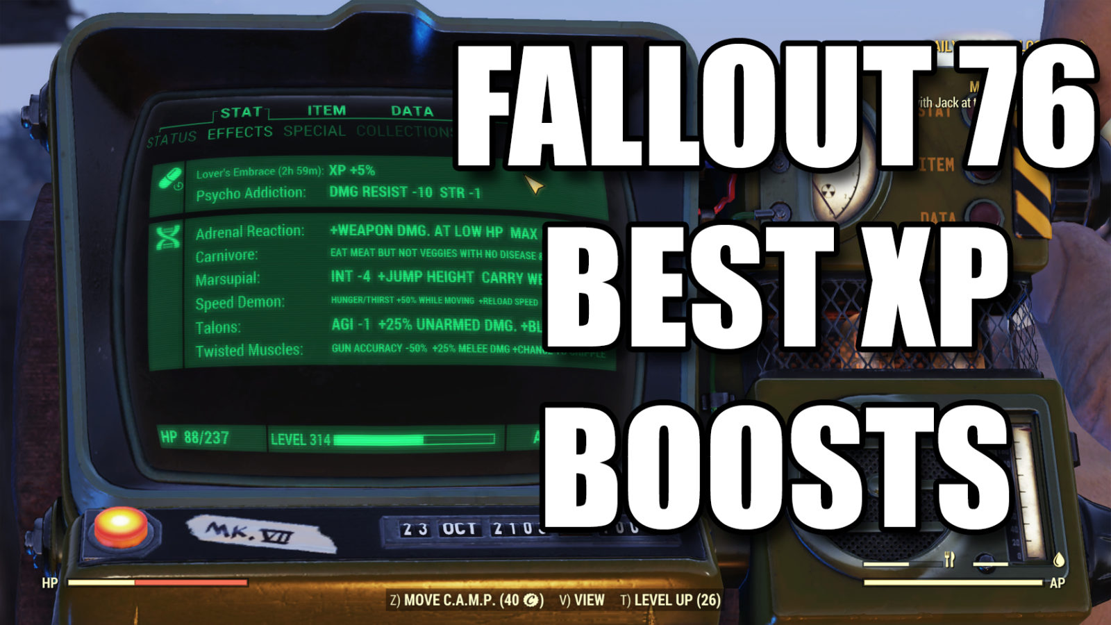 Fallout 76 Best XP Boosts
