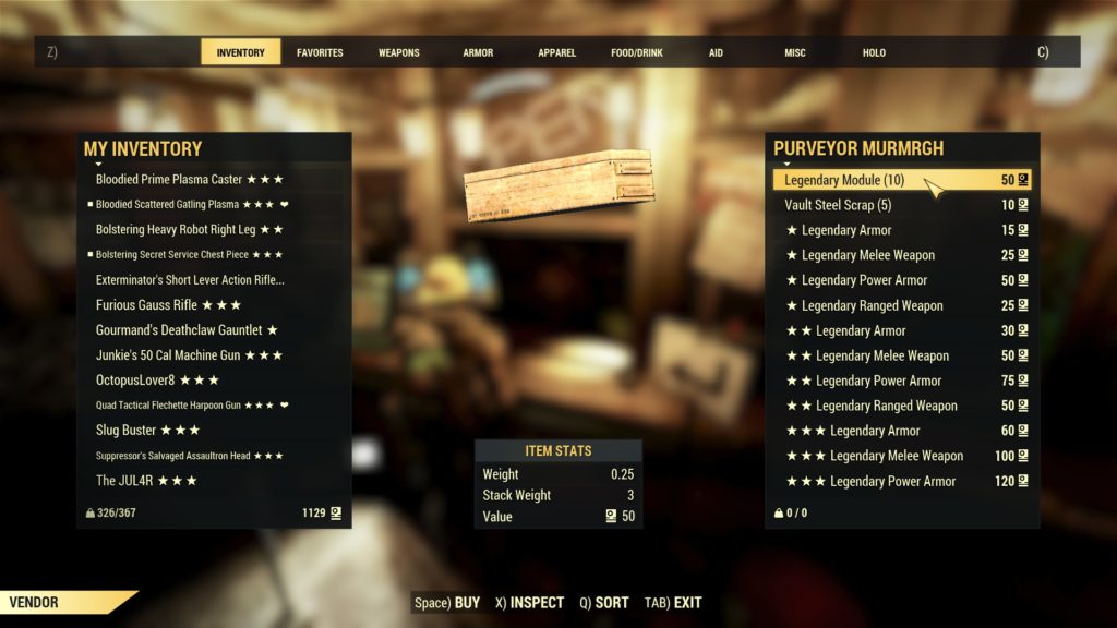 Fallout 76 Legendary Modules