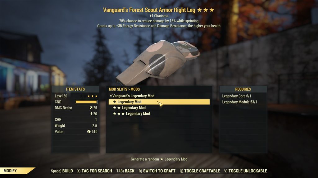 Fallout 76 Legendary Crafting