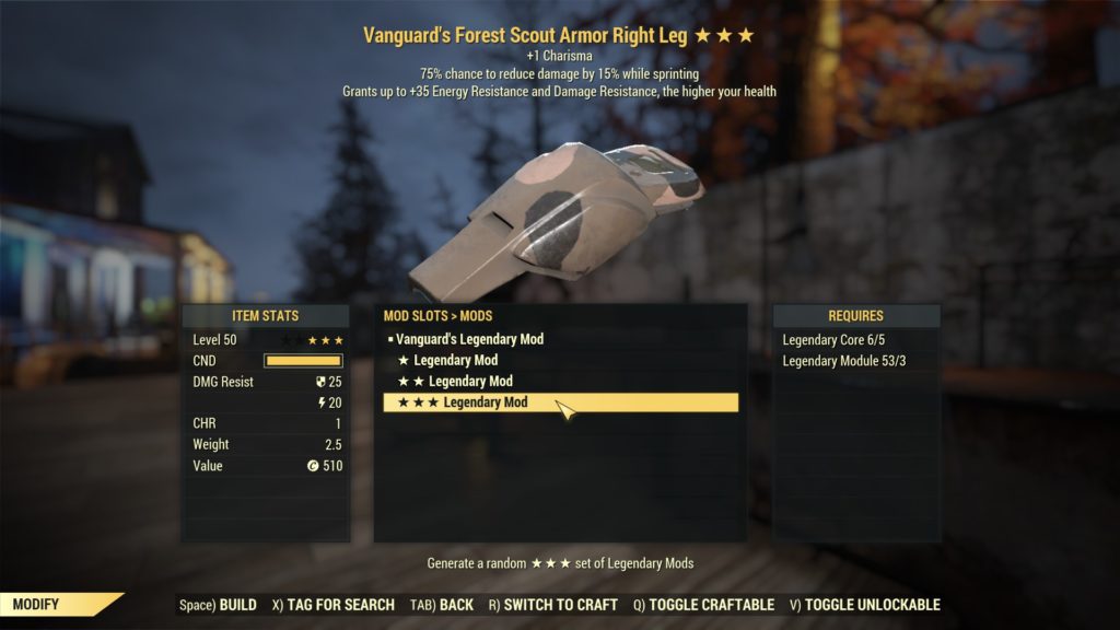 Fallout 76 Legendary Crafting