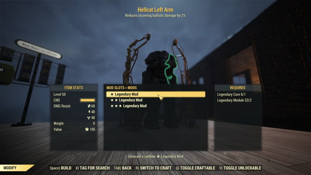 Fallout 76 Legendary Crafting