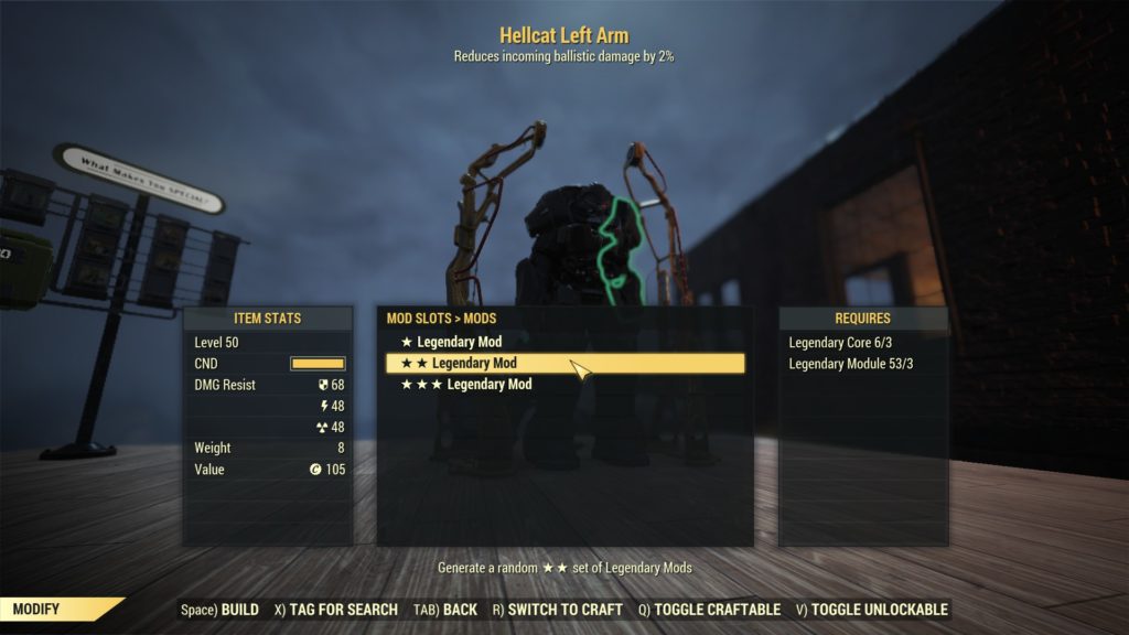 Fallout 76 Legendary Crafting
